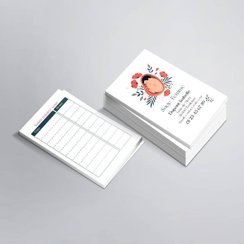 Cartes de RDV sage femme