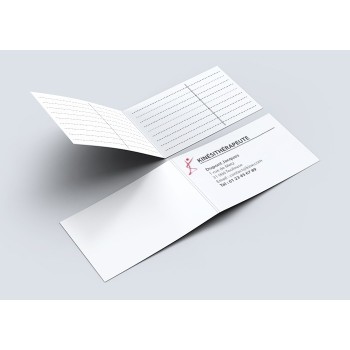 Carte de Rendez-vous profession kinésithérapeute