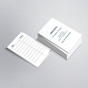 Cartes de rendez-vous imprimées pour Dentistes