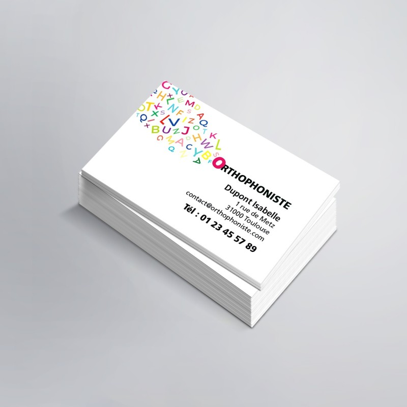 Cartes visite Orthophoniste