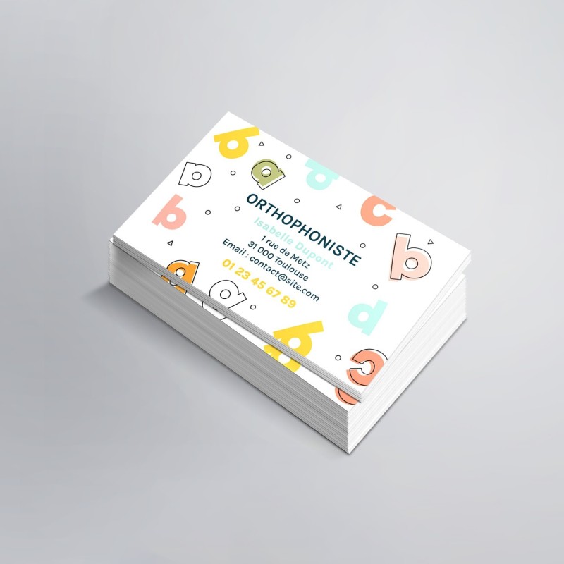 Cartes visite Orthophoniste