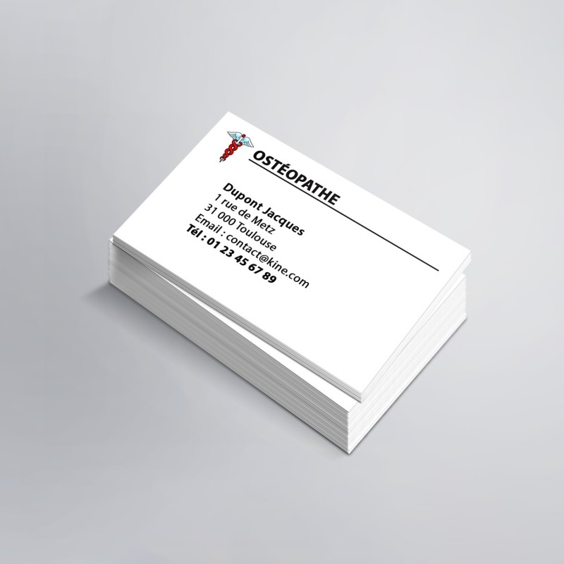 Les cartes de visite Ostéopathes
