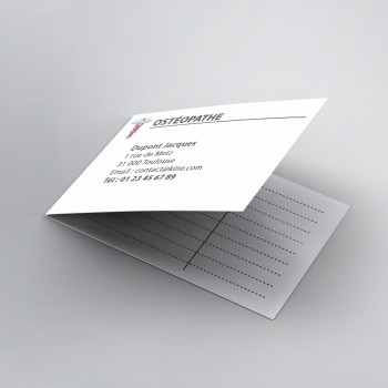 Cartes de RDV doubles n°1 pour Osthéo