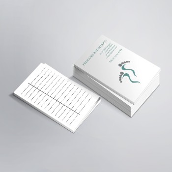 Cartes de RDV simples pédicures podologues visuel