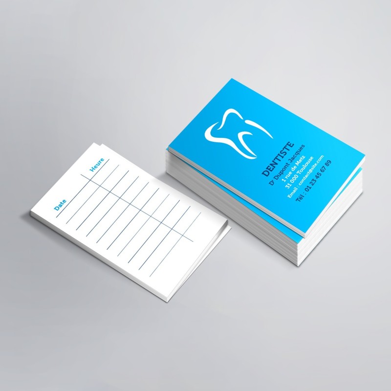 Carte de rendez-vous pour les dentistes