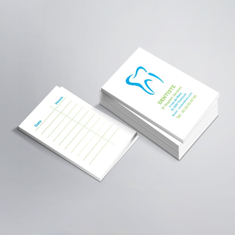 Carte de rendez-vous simples pour Dentistes