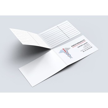 Création de cartes de RDV doubles kinésithérapeutes