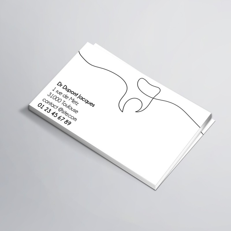 Carte visite pour chirurgien dentiste