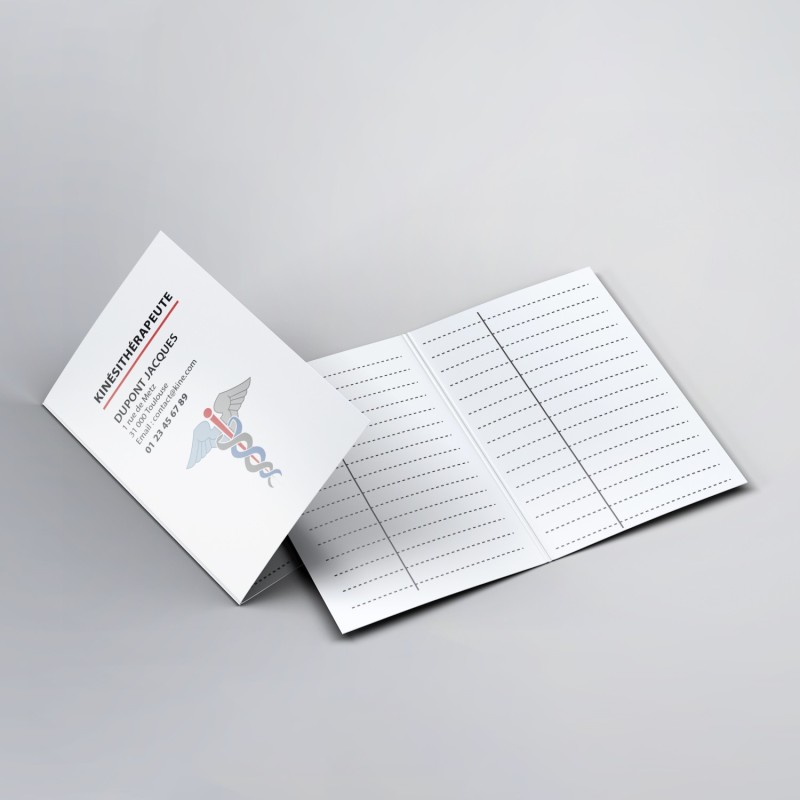 Création de cartes de RDV doubles kinésithérapeutes