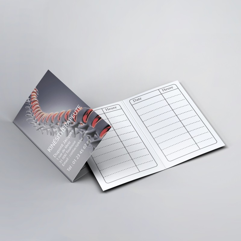 Création de cartes de RDV doubles kinésithérapeutes