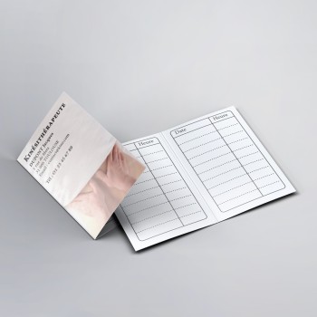 Carte de rendez-vous double pour kiné