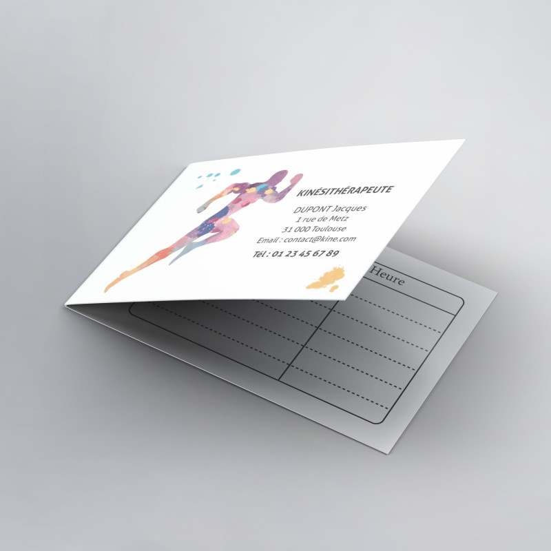 Création de cartes de RDV doubles kinésithérapeutes