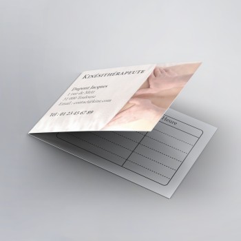 Carte de rendez-vous double pour les kinésithérapeutes