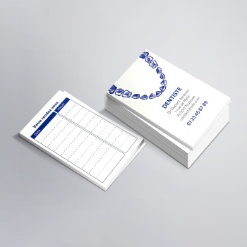 Carte de rendez vous simple pour Dentistes