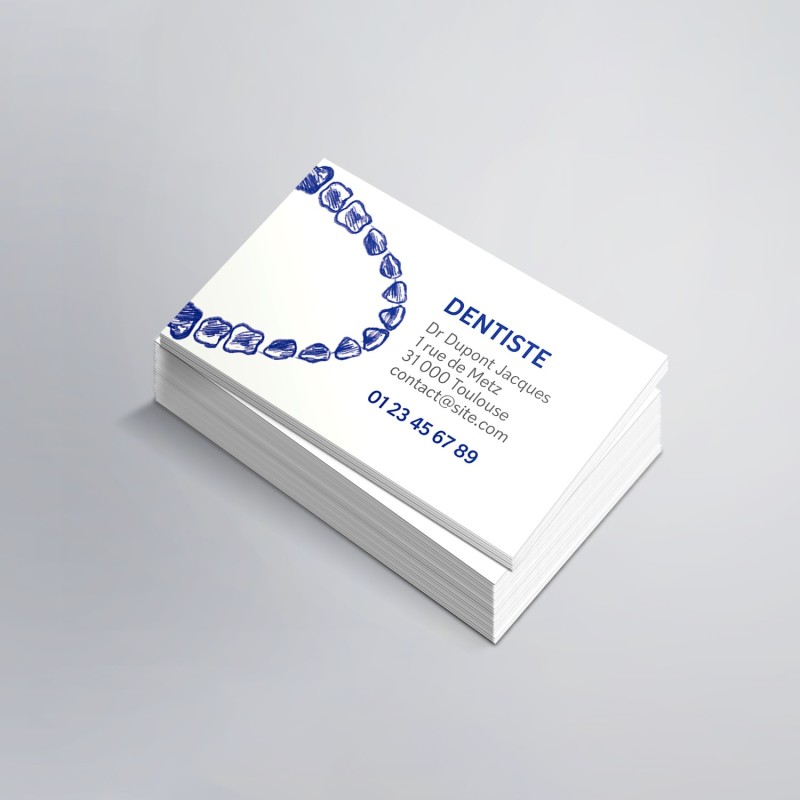 Carte visite pour chirurgien dentiste