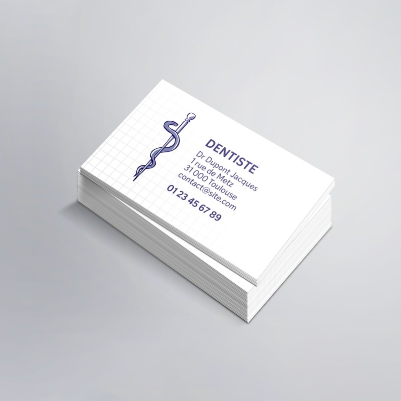 Carte visite pour chirurgien dentiste