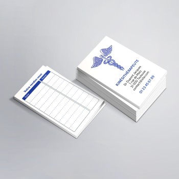 Cartes de RDV simples n°1 pour kiné