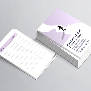 Cartes de RDV simples n°8 Psychologue