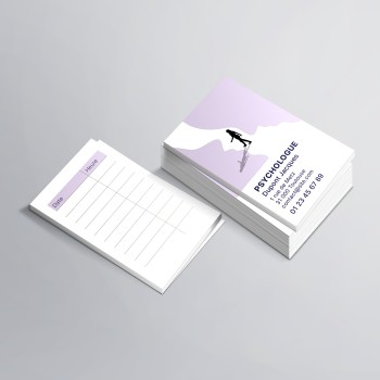 Cartes de RDV simples n°8 pour Psychologue