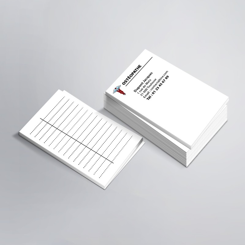 Cartes de RDV simples n°1 pour Ostéo