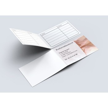 Carte de rendez-vous double pour les kinésithérapeutes