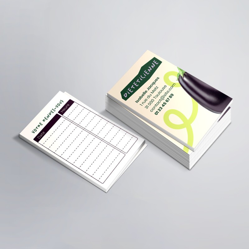 Cartes de RDV simples n°8 pour Psychologue