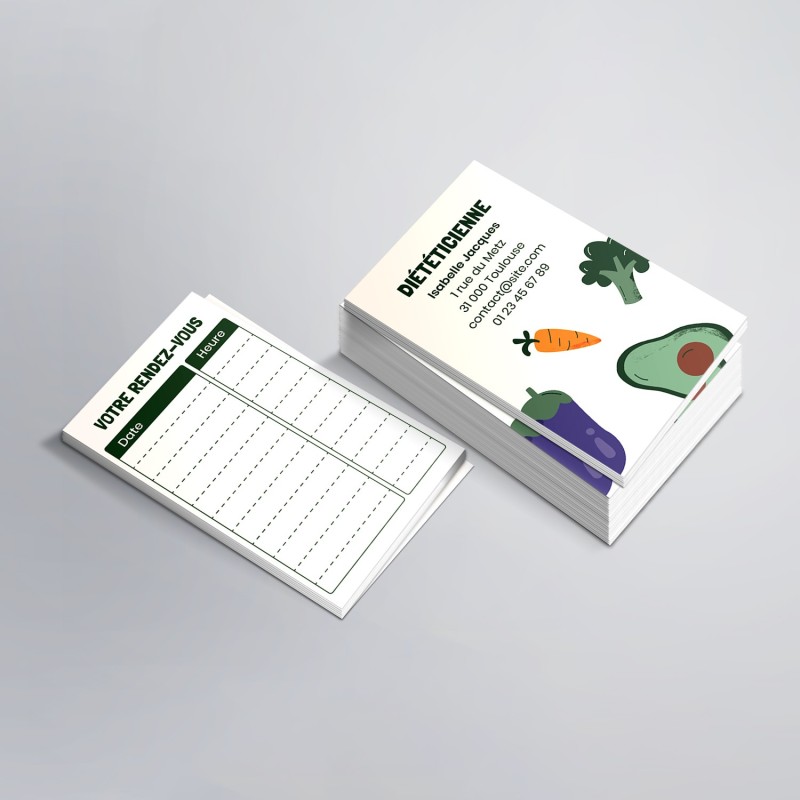 Cartes de RDV simples n°8 pour Psychologue
