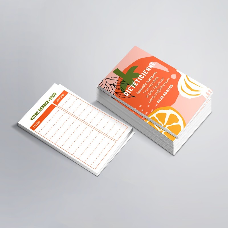 Cartes de RDV simples n°8 pour Psychologue