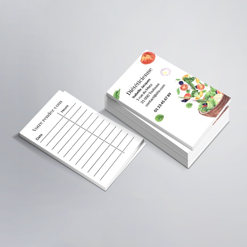 Cartes de RDV simples n°8 pour Psychologue