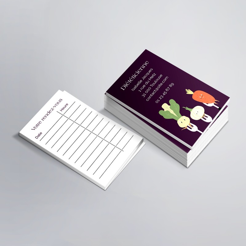 Cartes de RDV simples n°8 pour Psychologue