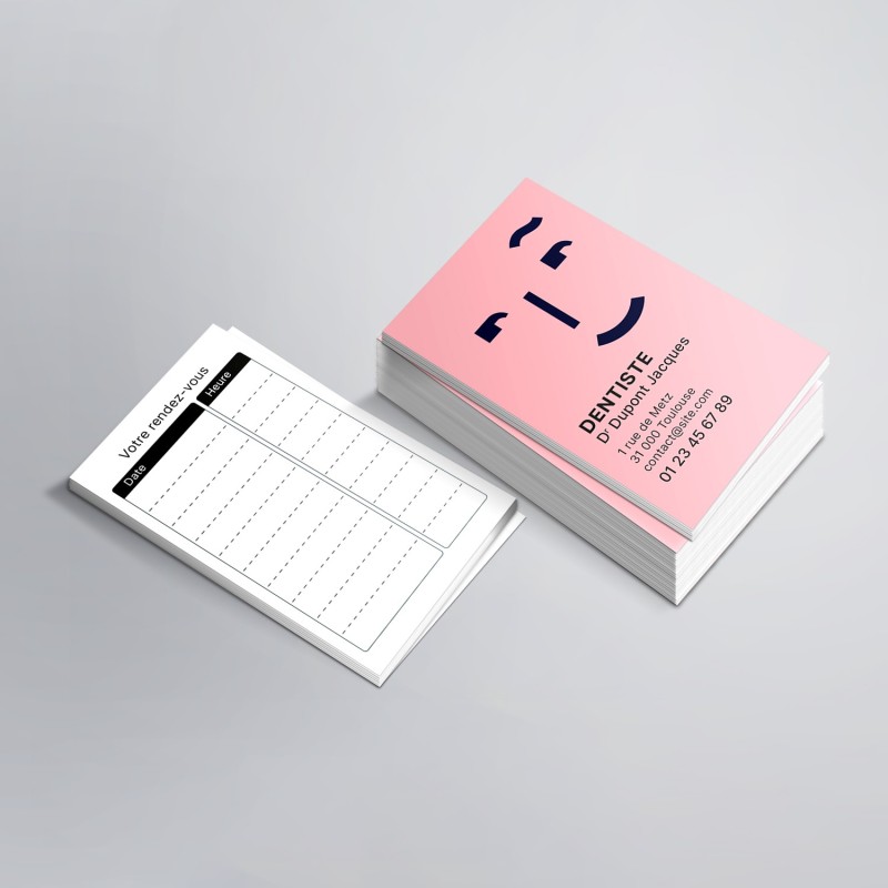 Carte de rendez vous simple pour Dentistes