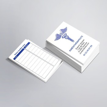 Cartes de RDV simples n°1 pour kiné