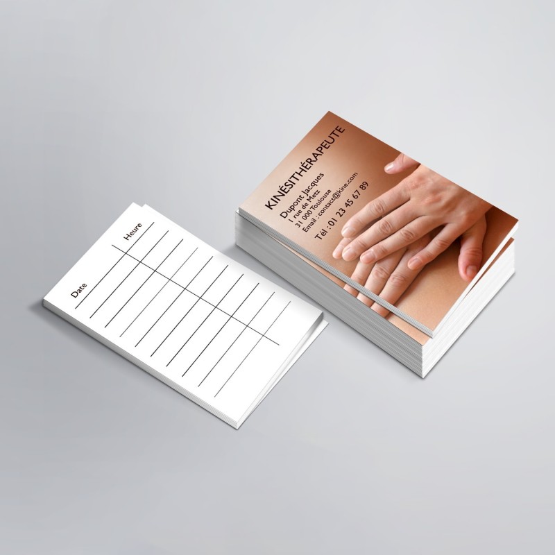 Cartes RDV n°4 simples kinésithérapeutes