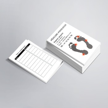 Cartes de RDV simples pédicures podologues visuel 3