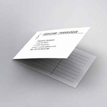 Cartes de Rendez-vous doubles pour les pedicures Podologues